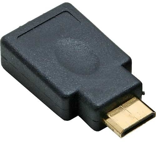 InLine 12493 adapter przez HDMI 19pin Type żeńskie do mini HDMI Type-C męski, pozłacane styki, czarny 12493
