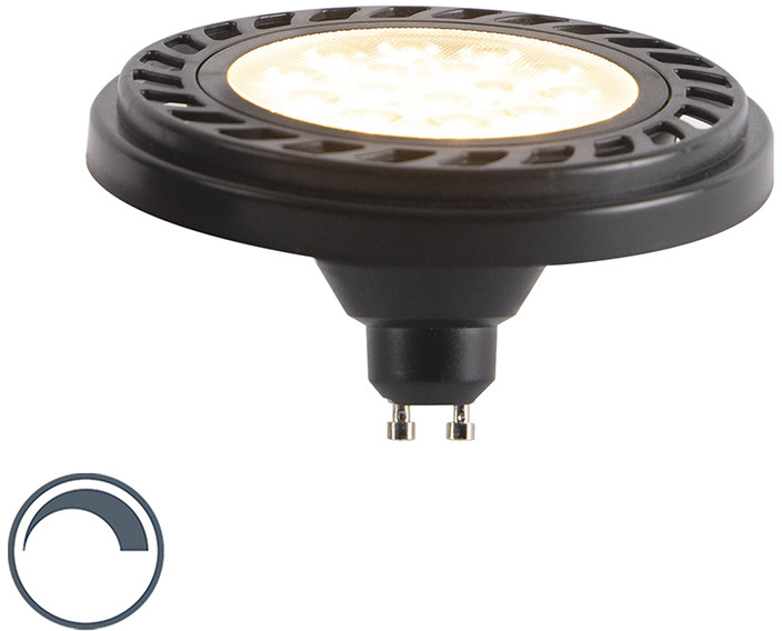 LUEDD GU10 ściemnialna LED AR111 czarna 8W 600 lm 2700K