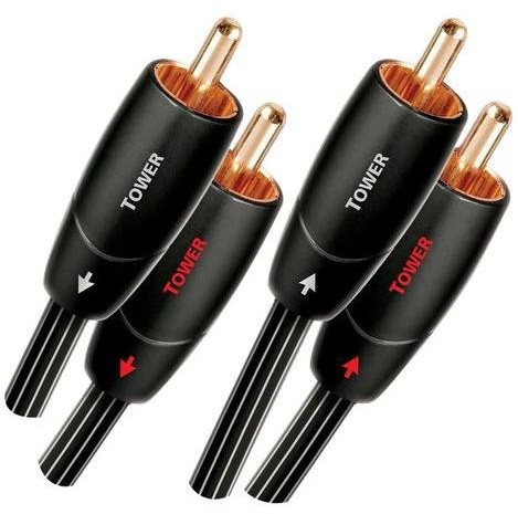 AudioQuest Kabel audio typu wieża, 2 x RCA na 2 x RCA, czarny, miedziany, 1 m TOWER01R