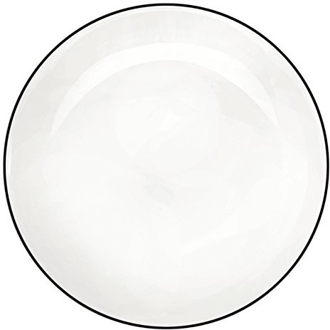 Asa Selection ASA 1905113 talerz deserowy  ligne noire  biały z czarnym brzegiem o  21 cm 1905113
