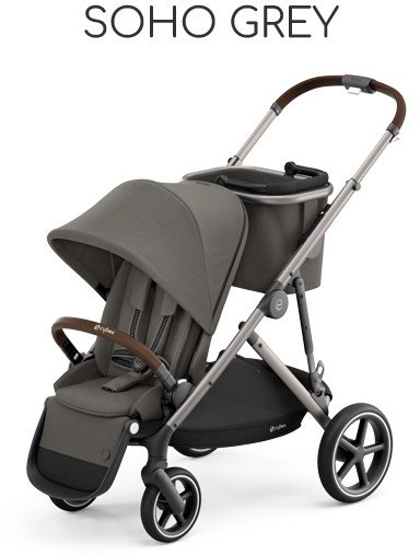 Cybex GAZELLE S TAUPE FRAME SPACEROWY ! ! Soho Grey Wcbx62