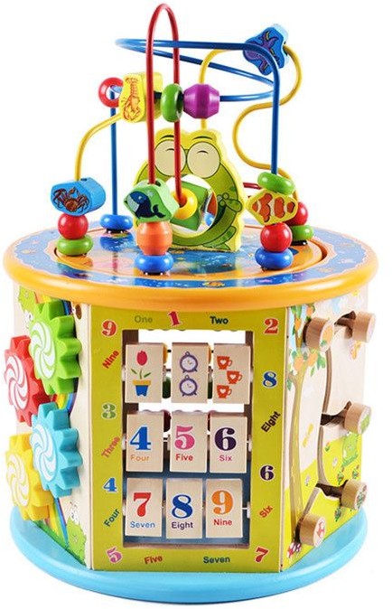 Aga4Kids Drewniana kostka edukacyjna