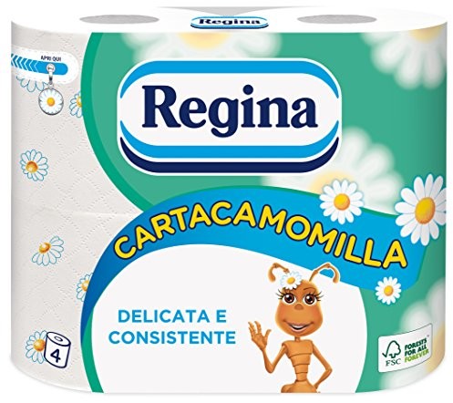 Regina papier toaletowy cartacamomilla  3 opakowań z 4 Kółkami rolki [12]