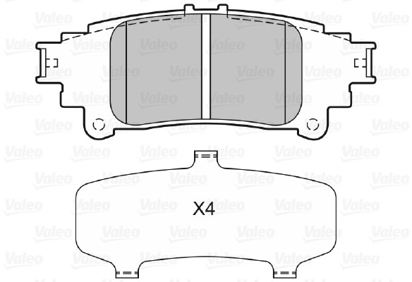 VALEO klocki hamulcowe z nu-lock 601312 601312