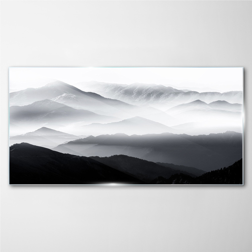 PL Coloray Obraz na Szkle góry mgła 140x70cm