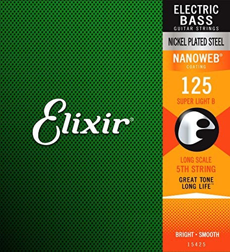 Elixir 15425 Electric Bass String nanoweb Coating .125 Long Scale E15425