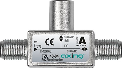 Axing TZU 40  04 Ethernet over Coax EOC einschleus miękka 15DB do sieci kablowe z rueckkanalfilter metalowe TZU 40-04