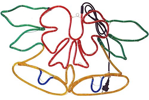 Unbekannt Prezenty świąteczne źródeł światła wąż wąż świetlny dzwonki 88 x 54 cm, plastik, wielokolorowa, 90 x 5 x 56 cm 871125293452