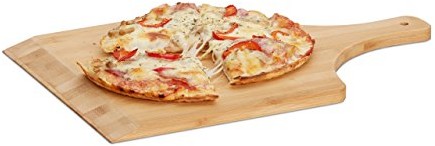 Relaxdays Pizza szufla z bambusa, 45 x 30,5 cm, jako łopatka do pizzy, zaokrąglone krawędzie, chleb, m. uchwytu na suwak, naturalny 10022154