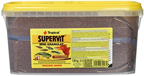 Tropical Granulat supervit Mini Premium główny podszewki zapewnia wszystkie ryby ozdobne, 1er Pack (1 X 3 L) A-011