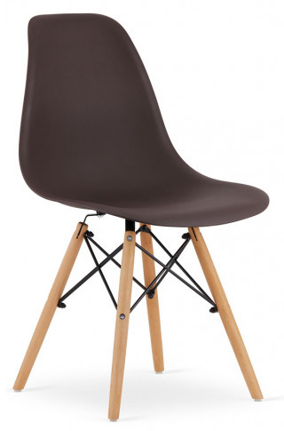 Brązowe minimalistyczne krzesła do salonu 4szt Naxin 4S