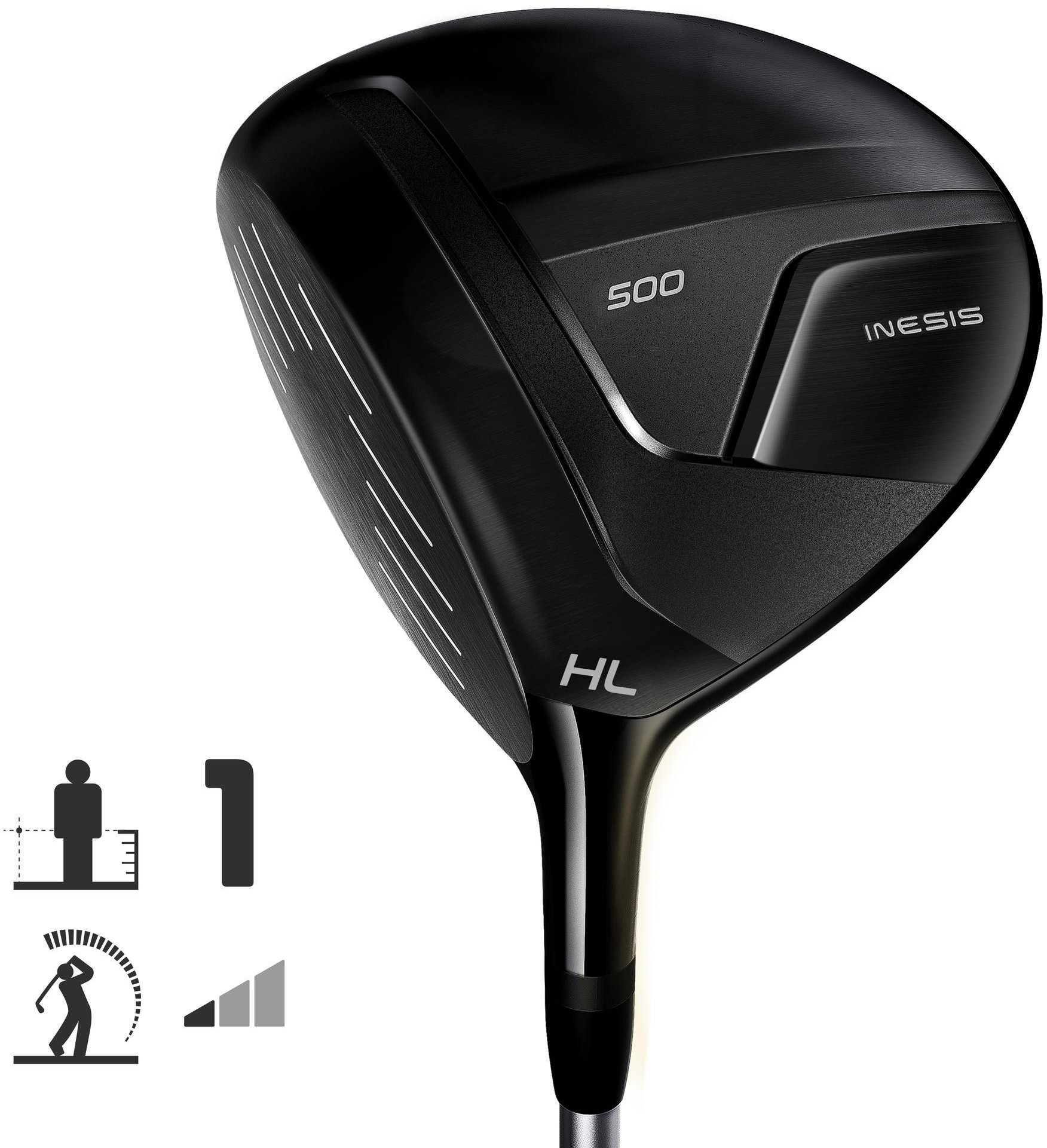 INESIS Kij golfowy driver 500 rozmiar 1 wolny swing dla leworęcznych unisex