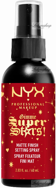 NYX Professional Makeup Professional Makeup - GIMME SUPER STARS! - MATTE FINISH SETTING SPRAY - Spray matujący do utrwalania makijażu - 60 ml