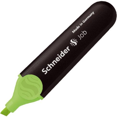 Schneider Textmarker Job 150, odporna na światło, wielokrotnego napełniania, z klipsem, zielony 1504