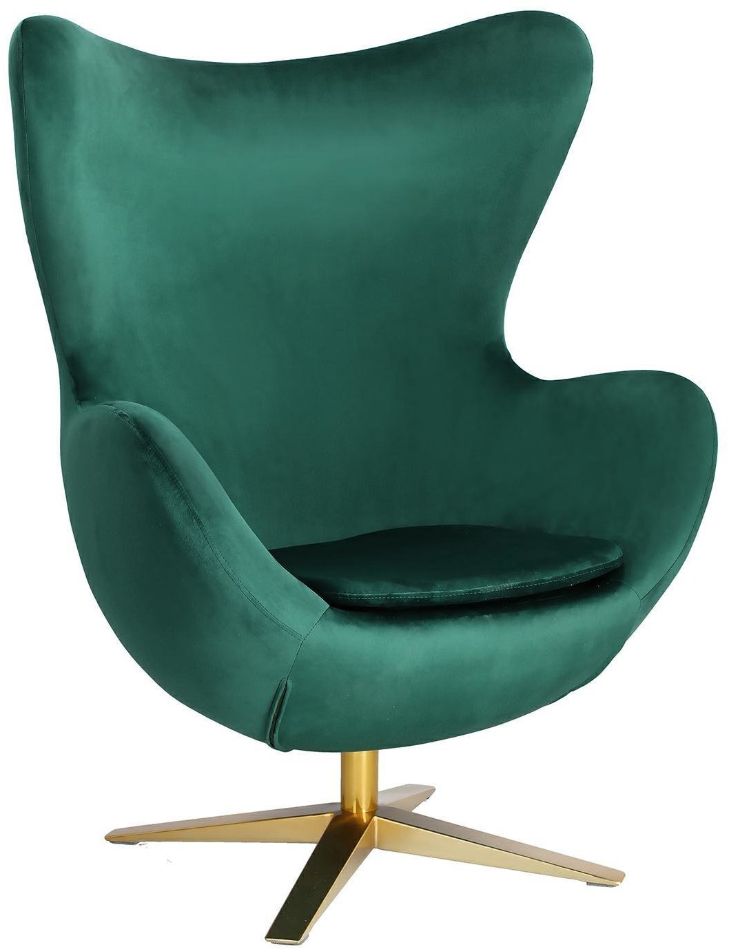 D2.Design DESIGN Fotel Jajo Velvet Gold zielony ciemny