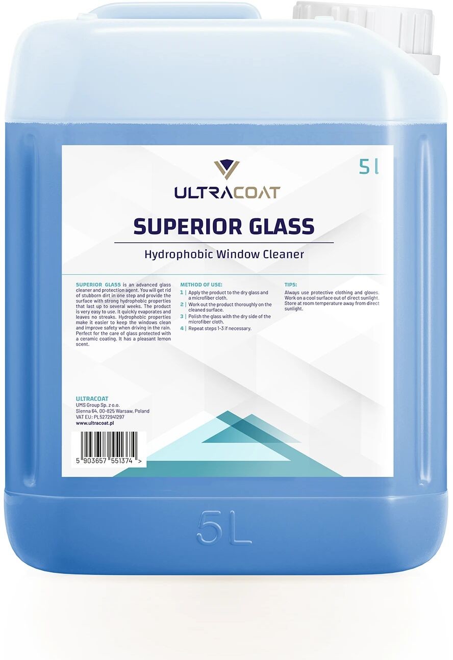 Ultracoat Ultracoat Superior Glass  płyn do mycia szyb z niewidzialną wycieraczką 5L ULT000041