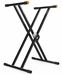 Yamaha Audibax Audibax Onyx 130 Plus stojak na fortepian, podwójne nożyczki, kotwica Easy-Lock, materiał: stal, kolor: czarny, antypoślizgowa podstawa, obciążenie do 65 kg, do P45, P125, Casio, Roland 10154054
