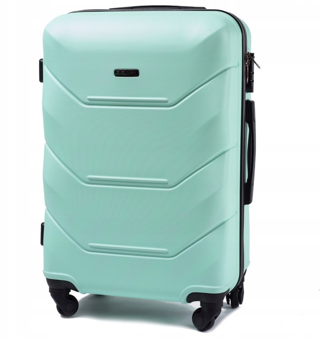 Lekka walizka podróżna średnia Light green 4 kółka