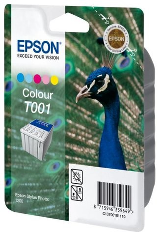 Epson Wyprzedaż Oryginał Tusz Epson T001 C13T001011 do Epson Stylus Photo 1200 | 570 str | cyan light cyan magenta light magenta yellow pudełko zastępcze oryginalny airbag/folia C13T001011_BP_wyp