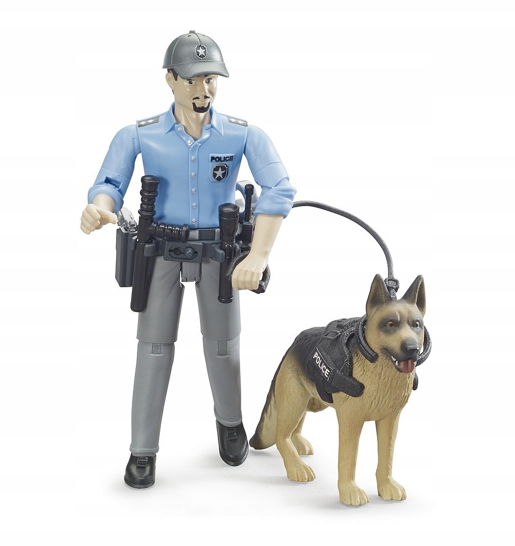 Bruder 62150 Figurka policjanta z psem + akcesoria
