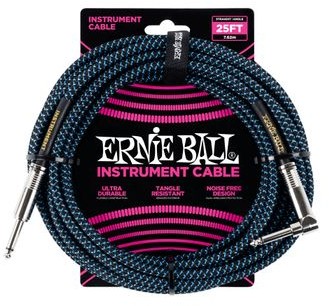 Ernie Ball EB 6060 Black Blue Kabel instrumentalny 7,62 m