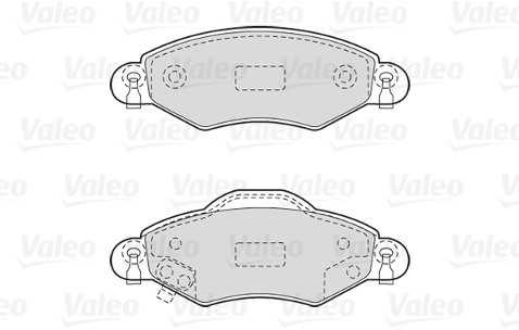 VALEO Zestaw klocków hamulcowych, hamulce tarczowe 301736
