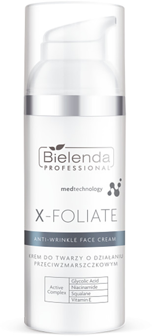 Bielenda ACTIVESHOP X FOLIATE - Anti Wrinkle krem do twarzy o działaniu przeciwzmarszczkowym 50ml