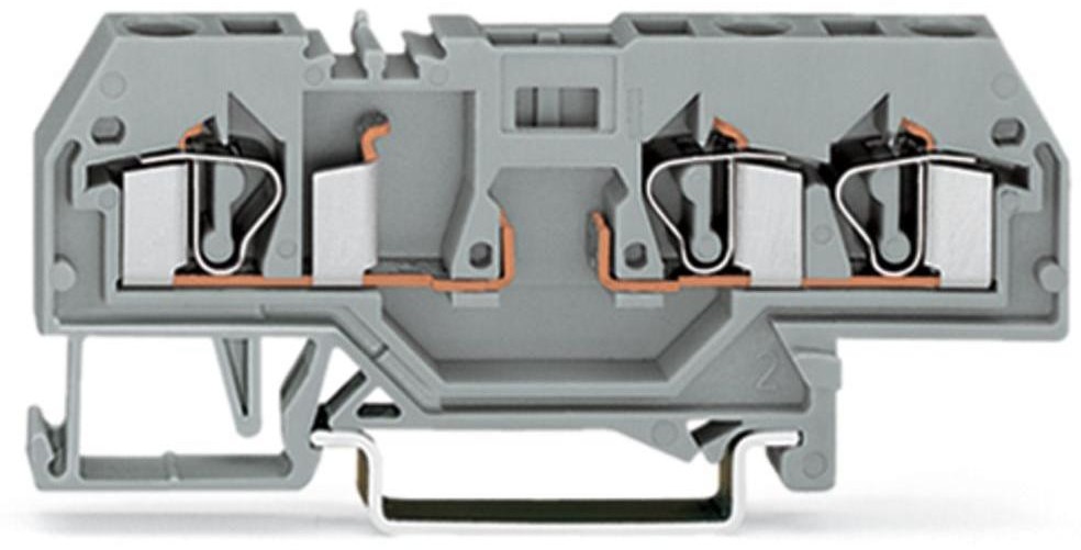 WAGO Terminal bazowy WAGO 6 mm Sprężynowe Alokacja L szary 281-610 50 szt