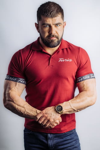 Furia Koszulka męska polo czerwona Furia