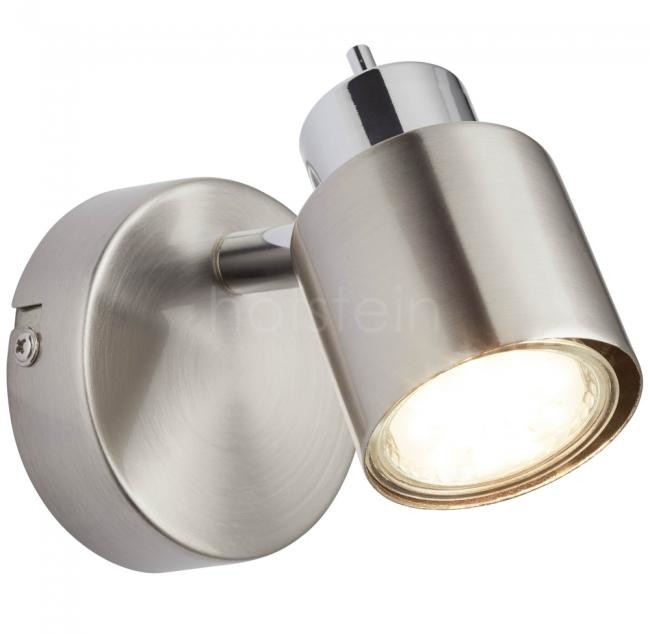 Brilliant Oświetlenie ANDRES Lampa ścienna Nikiel matowy, Chrom, 1-punktowy 74510/77