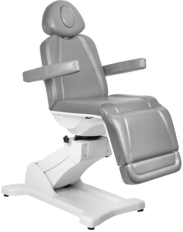 ACTIVESHOP FOTEL KOSMETYCZNY ELEKTR. AZZURRO 869A OBROTOWY 4 SILN. SZARY AS_118765