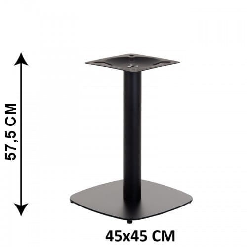 Stema SH Podstawa stolika SH-3050-2/L/B, 45x45 cm, wysokość 57,5 cm (stelaż stolika), kolor czarny SH-3050-2/L/B