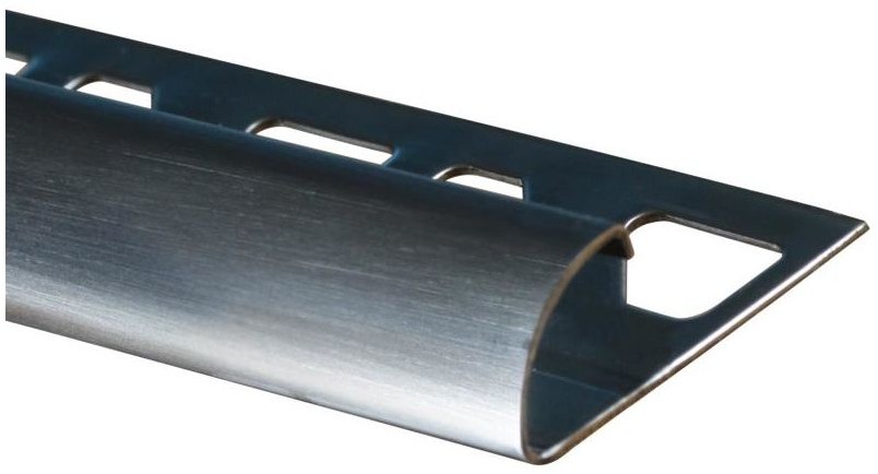 Cezar STANDERS Profil do glaury zewnetrzny półokrągły Aluminium 10 mm / 2.5 m Szary