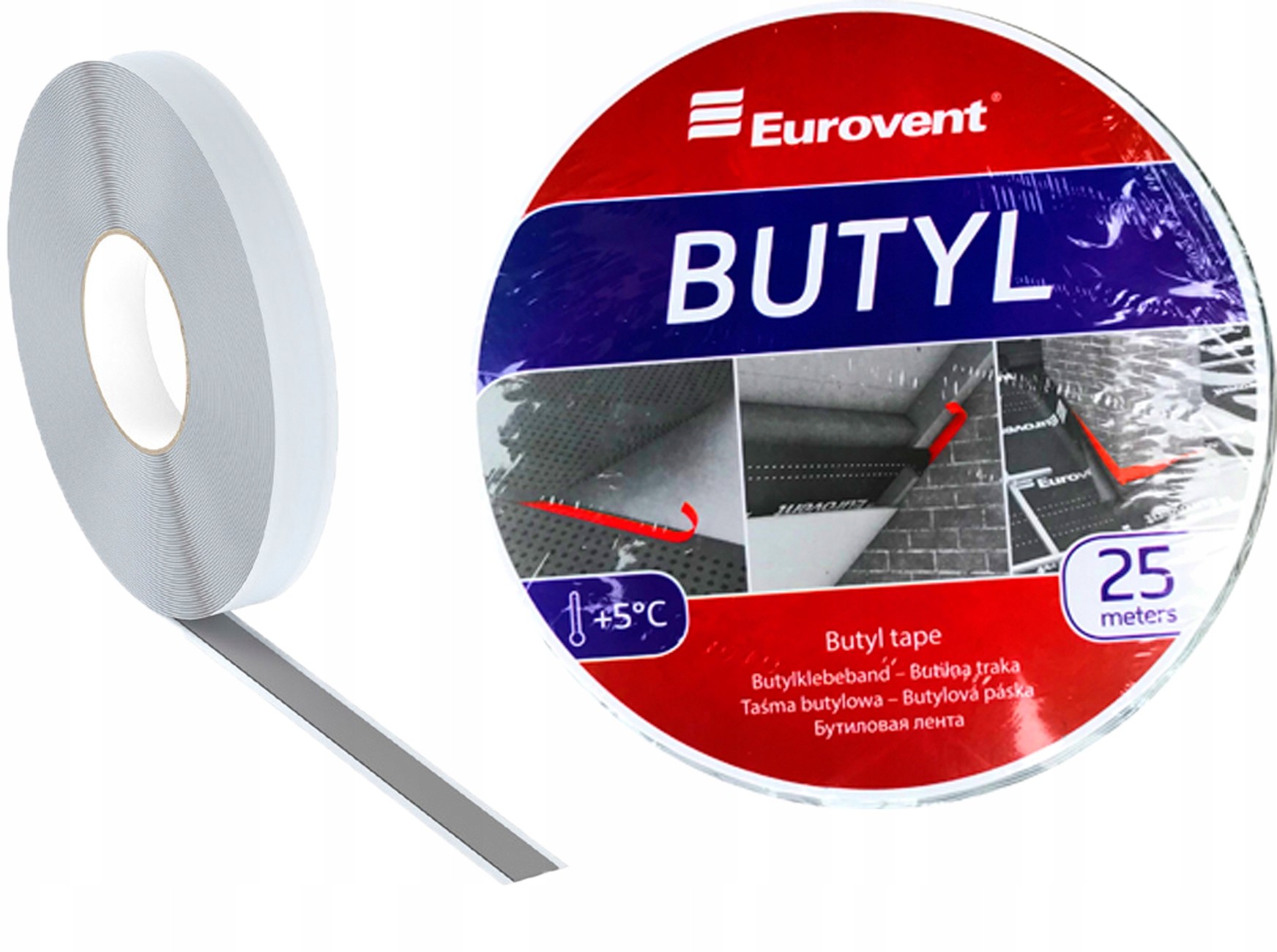 Eurovent Taśma Dwustronna Butyl Butylowa 15 x 25mb