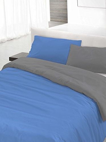 Italian Bed Linen zestaw pościeli do łóżek dwuosobowych, 250 x 200 cm, 250 x 200 cm NC141_Avio/Grigio-2 Piaz 250x200