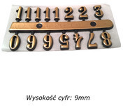 Atrix Komplet plastikowych cyfr arabskich 9mm