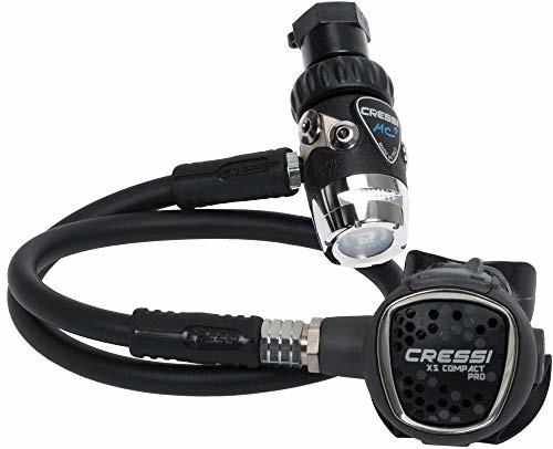 Cressi regulator oddychania dla dorosłych MC9-SC compact Pro DIN 300, czarny/srebrny, hx782100