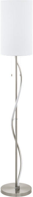 Eglo Espartal 98309 lampa podłogowa oprawa stojaca 1x60W E27 1x11,8W LED biała/satyna