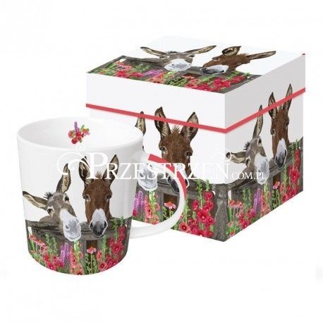 DUŻY PORCELANOWY KUBEK Dwa Osiołki 603742