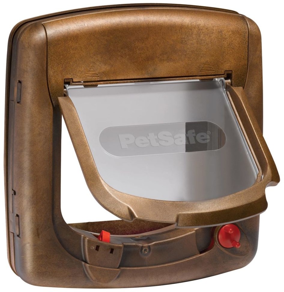 Altranet PetSafe Drzwiczki magnetyczne dla kota z 4 opcjami Deluxe 420, brązowe