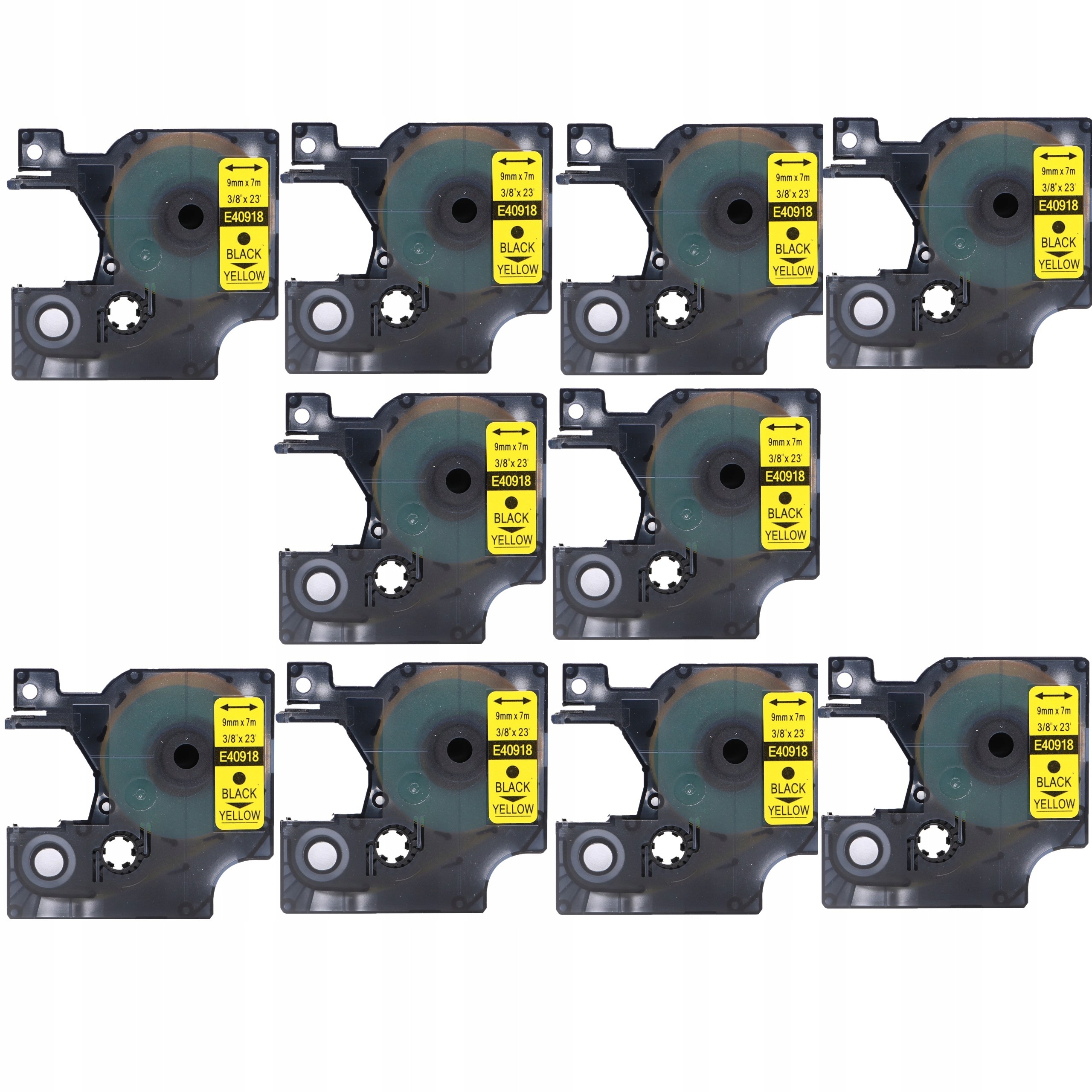Dymo Taśma do D1 40918 9mm S072073 Zestaw 10 szt
