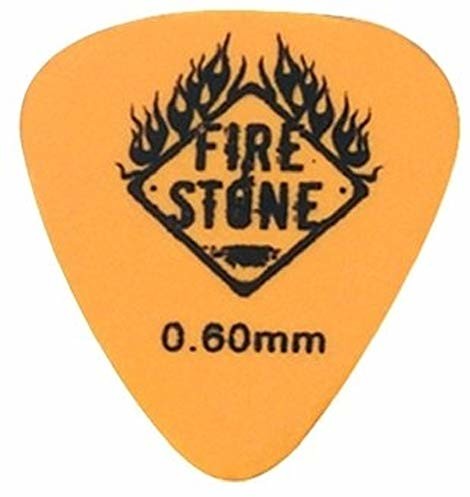 FIRE STONE Fire & Stone Plektrum/Pick Delrin Tex, 351 Form, angeraute Ausführung, 0, 60 mm, orange, 12 Stück 523872