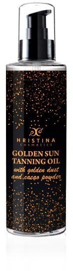 Hristina Hristina Naturalny olejek do opalania ze złotem i kakao  złote słońce 200 ml
