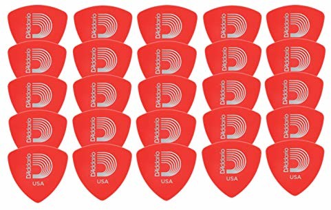 Planet Waves 2DRD1-25 Picks Duralin Picks Red 25 Picks Wide Shape in Super Light 2DRD1-25