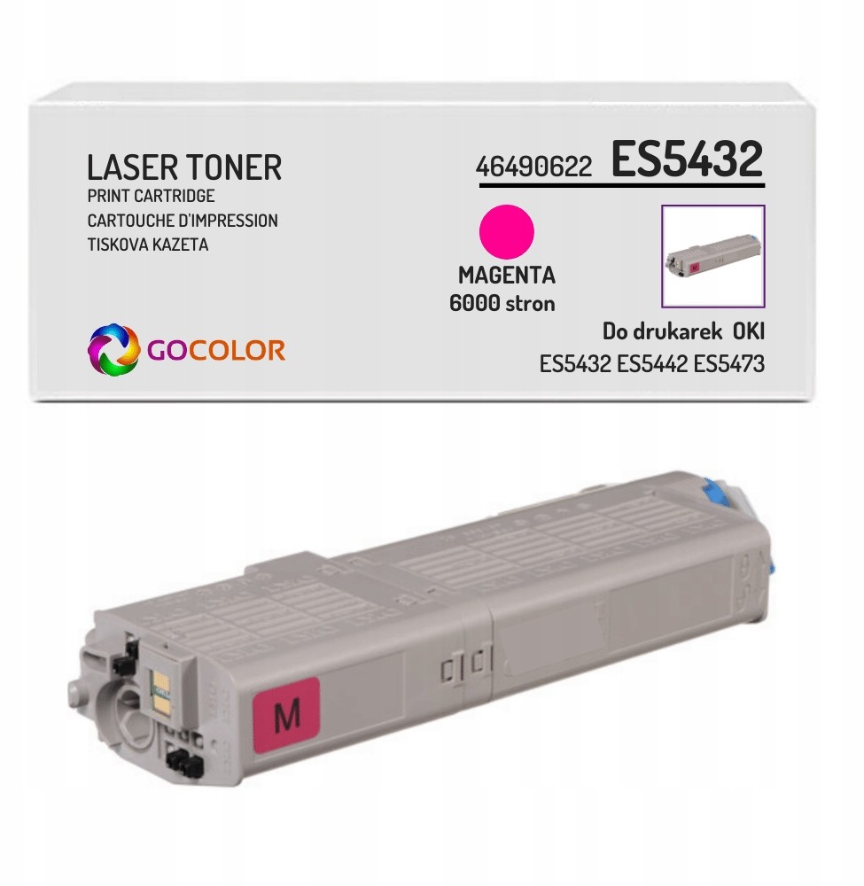 100% nowy toner do Oki ES5432DN 46490622 Magenta