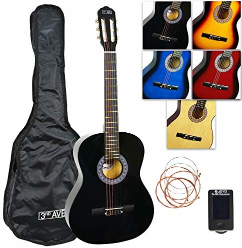 3rd Avenue 3rd Avenue Zestaw gitar klasyczna gitara w rozmiarze 3/4, z torbą, strunami i stroikiem  czarny STX20CBKPK