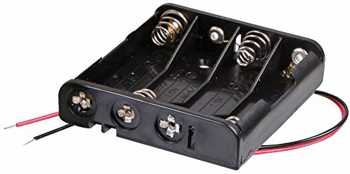 Pro Power Pro Power PP002077 4 x uchwyt baterii AAA styk sprężynowy, płaskie przewody przewodowe 150 mm PP002077