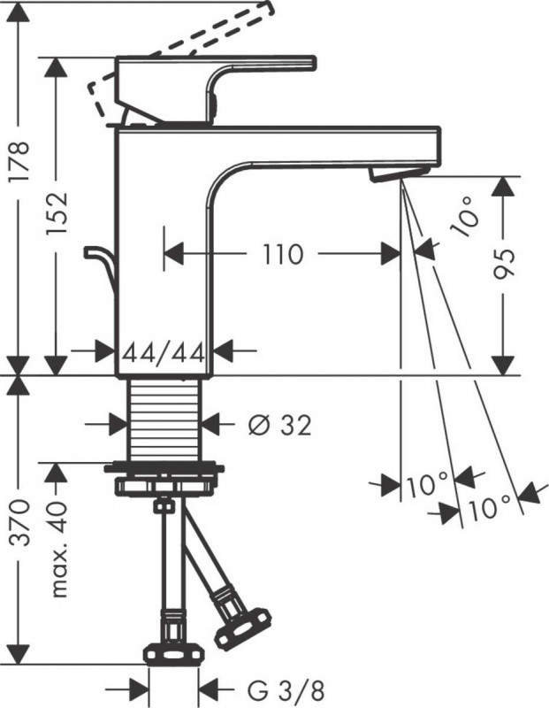 Hansgrohe Vernis Shape Bateria umywalkowa czarny mat 71561670