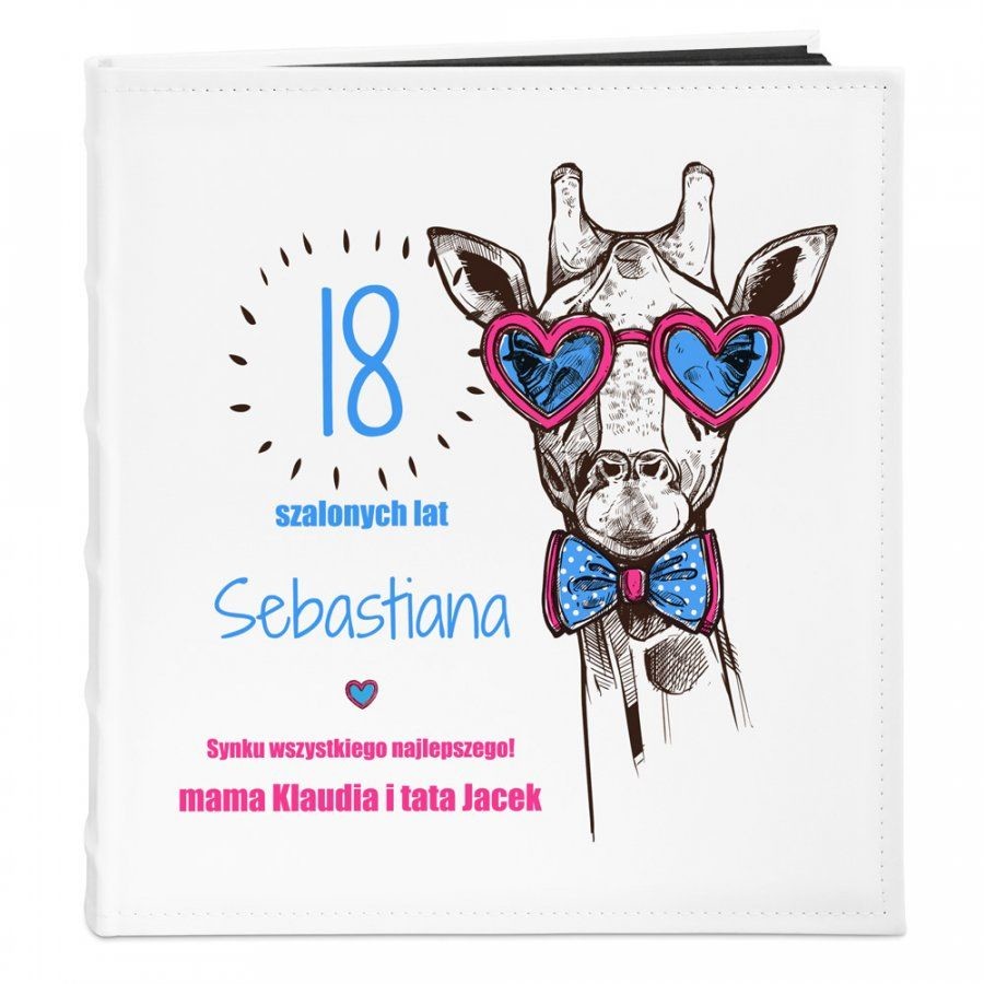 NA Murrano Album Zdjęcia Duży Urodzinowa Żyrafa Nadruk ALB-BC-BK-UV-047