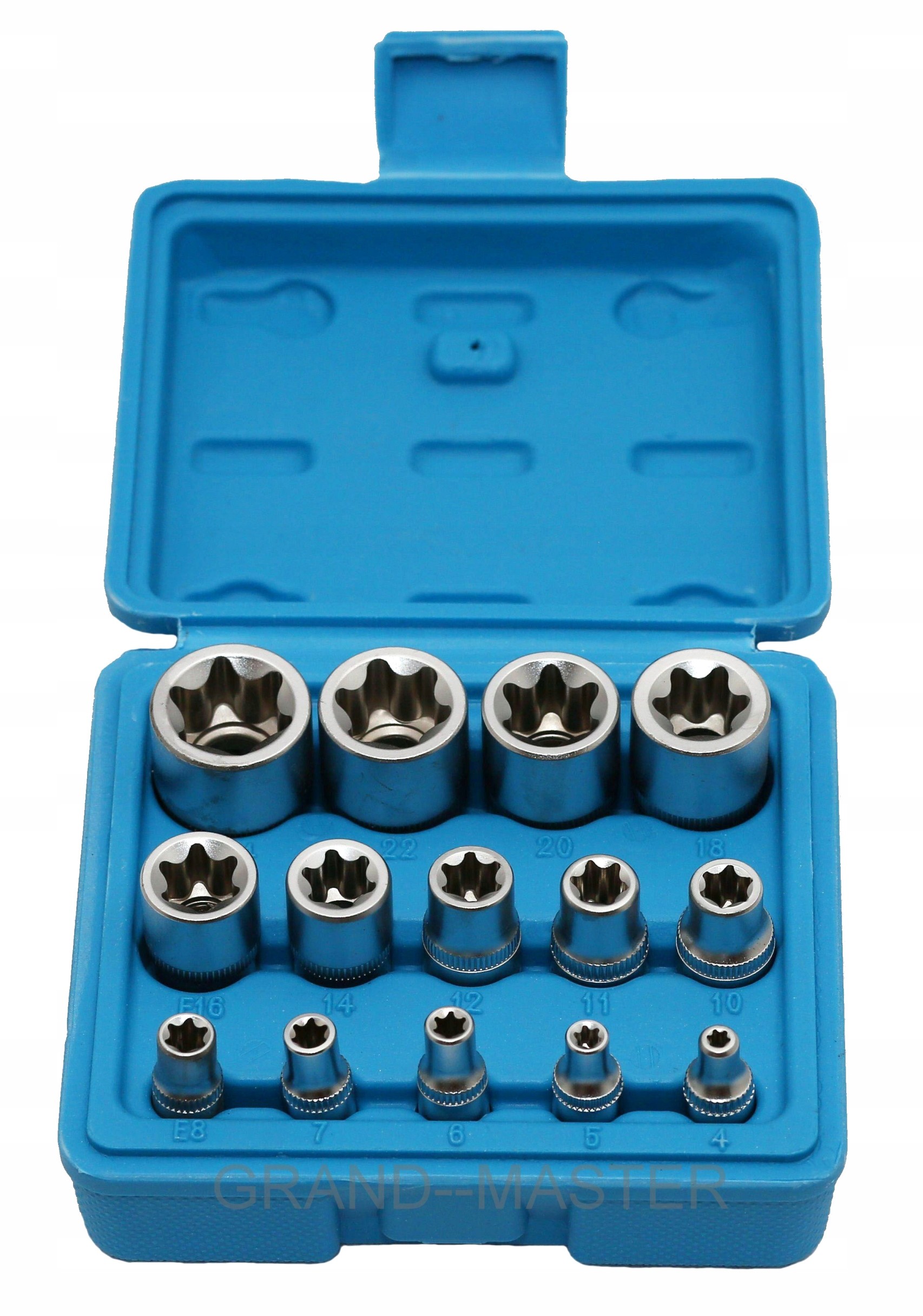 Zestaw Nasadek Torx Wewnetrzny E4 E24 14SZT Torxy